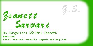 zsanett sarvari business card
