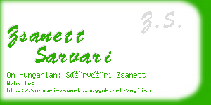 zsanett sarvari business card